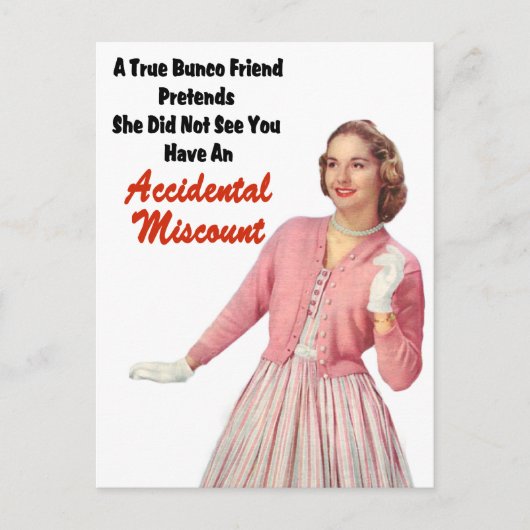 レトロおもしろいヴィンテージバンコ ポストカード (正面)