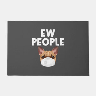 レトロおもしろいヴィンテージブルドッグ着用マスクEw People ドアマット