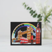 レトロおもしろいヴィンテージロンドンイングランド ポストカード (スタンド正面)