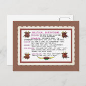 レトロおもしろいヴィンテージ政治 ポストカード (正面/裏面)