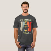 レトロおもしろいヴィンテージBBQで吸う Tシャツ (正面フル)