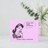 レトロおもしろいヴィンテージNo You Didnt Girl ポストカード (スタンド正面)