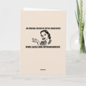 レトロおもしろい主婦グリーティングカード カード (裏面)