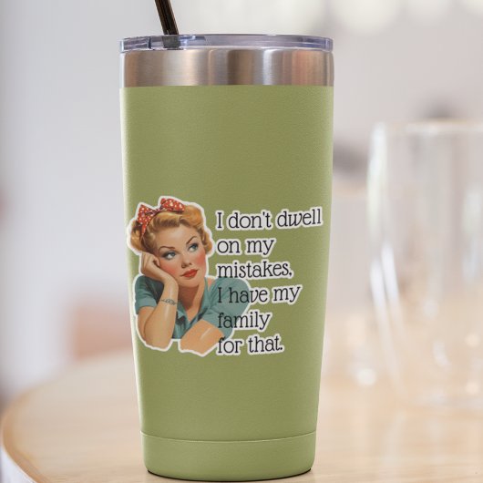 レトロおもしろい主婦ファミリーことわざ皮肉 シール