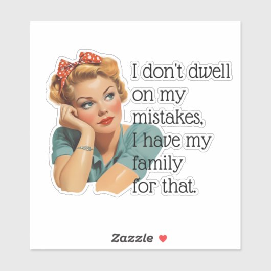 レトロおもしろい主婦ファミリーことわざ皮肉 シール (シート)