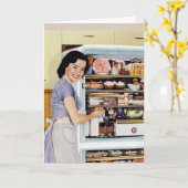 レトロおもしろい主婦フレンドシップカード カード (黄色い花)