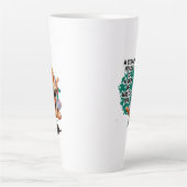 レトロおもしろい主婦ユーモアピンアップアート カフェラテマグ (正面)