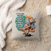 レトロおもしろい主婦ユーモアピンアップアート クッション (ブランケット)