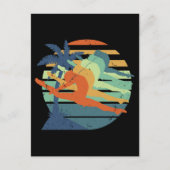 レトロおもしろい体操の女性アクロバティックスポーツ愛好家 ポストカード (正面)