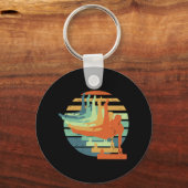 レトロおもしろい体操メンズアクロバティックスポーツ恋人 キーホルダー (正面)