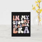 レトロおもしろい先生ハロウィーン可愛いイン不気味マイ カード (黄色い花)