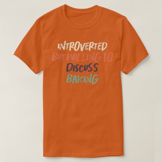 レトロおもしろい内向的だがBakを議論する意志 Tシャツ (デザイン正面)