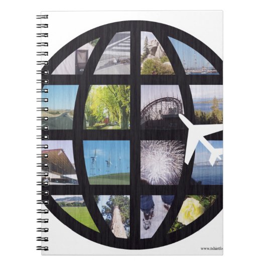 レトロおもしろい写真グローブ ノートブック (正面)