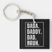 レトロおもしろい動揺してパパ誕生日父の日 キーホルダー (正面)