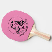 レトロおもしろい女の子は今日は大人にならない 卓球ラケット (横)