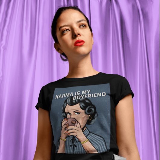 レトロおもしろい女性主婦コーヒーTシャツ Tシャツ