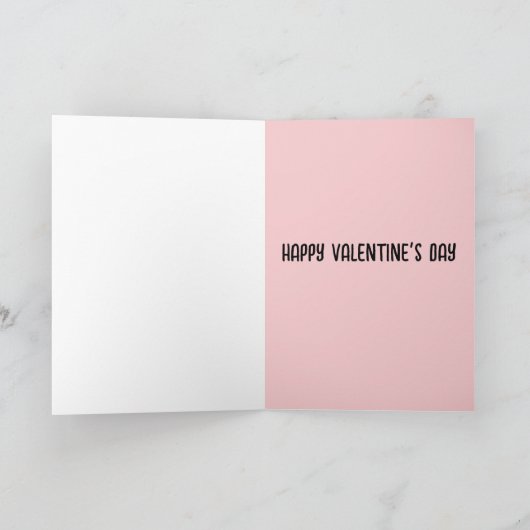 レトロおもしろい女性友好バレンタインデーのカード カード (内部)