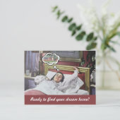 レトロおもしろい女性実在財産マーケティング ポストカード (スタンド正面)