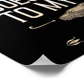 レトロおもしろい引用文ヴィンテージBBQブラック ポスター (角)