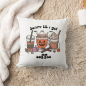 レトロおもしろい怖い'Til I Get Coffee Halloween クッション (ブランケット)