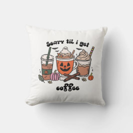 レトロおもしろい怖い'Til I Get Coffee Halloween クッション