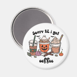 レトロおもしろい怖い'Til I Get Coffee Halloween マグネット