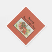 レトロおもしろい感謝祭ミームかわいい七面鳥マンガ スタンダードランチョンナプキン (角)