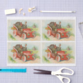 レトロおもしろい感謝祭ミームかわいい七面鳥マンガ 薄葉紙 (クラフト)