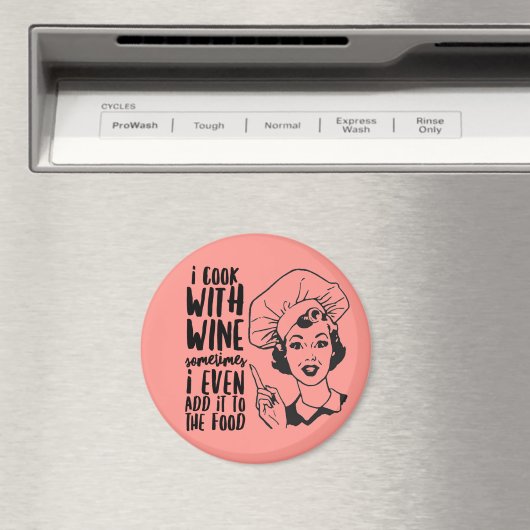 レトロおもしろい料理付きワインマグネット マグネット (インサイチュ (食洗機))