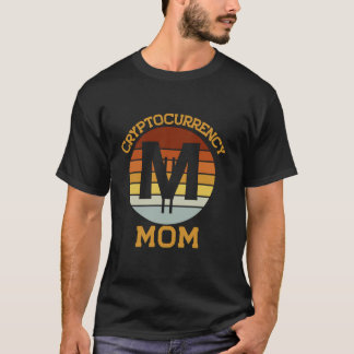 レトロおもしろい暗号通貨Mom Blockchain Mama Inv Tシャツ