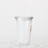 レトロおもしろい熱い女の子のセラピーへ アクリルタンブラー (右)