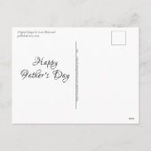 レトロおもしろい父の日ゴルフ猫&キャディ シーズンポストカード (裏面)