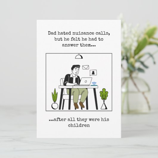 レトロおもしろい父の日 カード (スタンド正面)