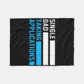 レトロおもしろい独身のパパの利用 フリースブランケット (正面(横))