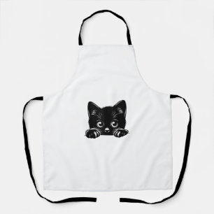 レトロおもしろい猫ハロウィーンの女性男性用コスチュームKi エプロン