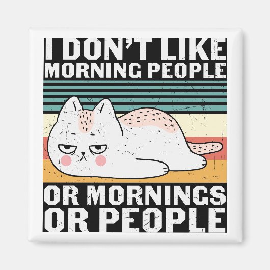 レトロおもしろい猫マグネット マグネット (正面)