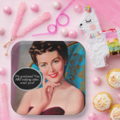 レトロおもしろい皮肉な女性誕生日 ペーパープレート (パーティー)