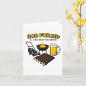 レトロおもしろい神Aパパの趣味Bbq Sarcaを禁止 カード (黄色い花)