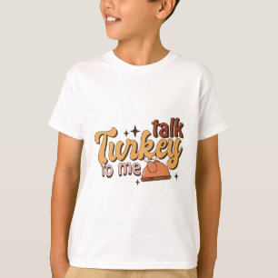 レトロおもしろい秋感謝祭トークトルコ私に行く Tシャツ
