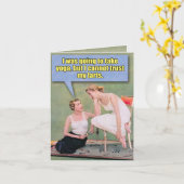 レトロおもしろい誕生日カード – ファーツを信頼 カード (黄色い花)