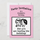 レトロおもしろい誕生日Any Age招待状 招待状 (正面)