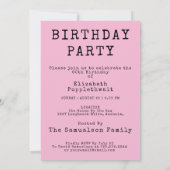 レトロおもしろい誕生日Any Age招待状 招待状 (裏面)