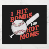 レトロおもしろい野球で熱いママに爆弾を当てる ビールラベル (シングルラベル)