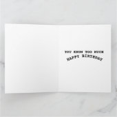 レトロおもしろい1950年代の女性ビッグ誕生日カード カード (内部)