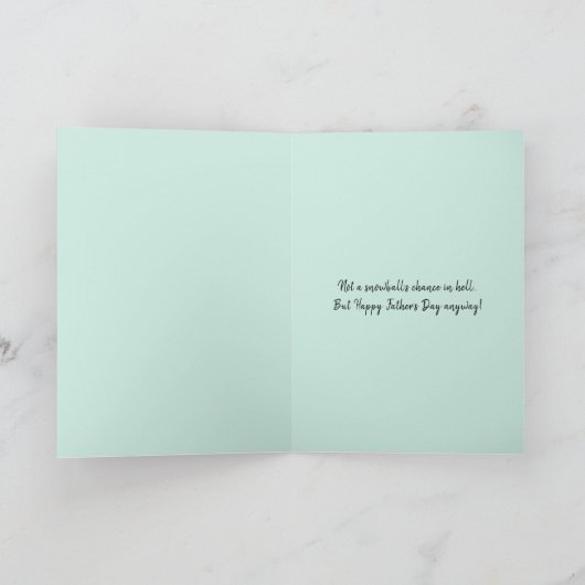 レトロおもしろい1950年代の父の日のカスタム カード (内部)