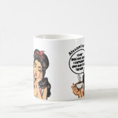 レトロおもしろいI Does Rise and Shine名前をカスタムする コーヒーマグカップ (中央)