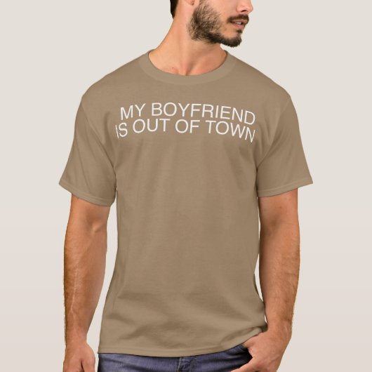 レトロおもしろボーイフレンドの出身地 Tシャツ (正面)