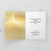 レトロおもちゃメーカーのサンタクロースクリスマス カード (内部)