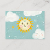 レトロお洒落の太陽と雲の本ベビー エンクロージャーカード (裏面)
