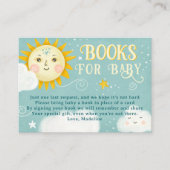 レトロお洒落の太陽と雲の本ベビー エンクロージャーカード (正面)